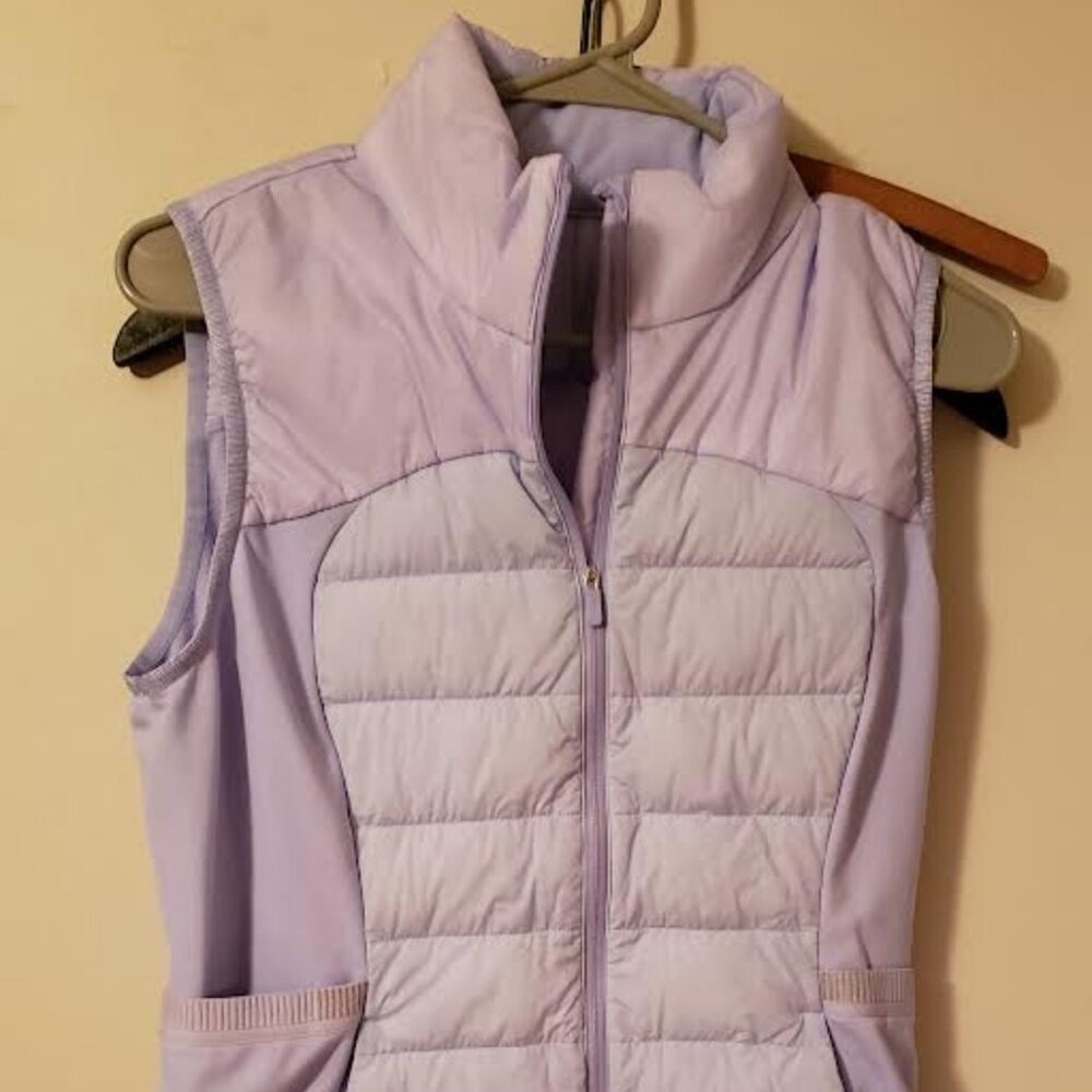 lululemon athletica Down for a Run vest, Pink-Purple, size 10